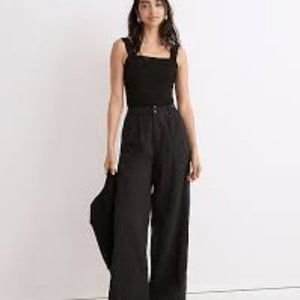 Madewell Harlow wide-leg pants, black